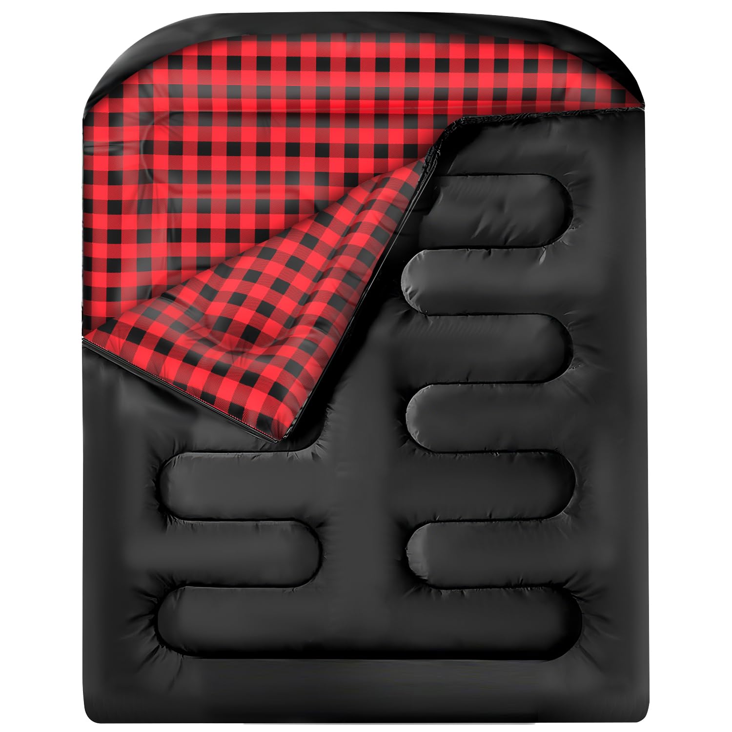 Double Sleeping Bags for Adults, Queen Size 2 Person All Season for Warm & Cold Weather Backcountry Ski Skins | Fits Kids 10-12 - Lightweight &