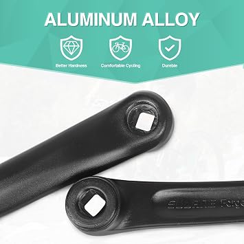 ZUKKA Bicycle Crank Arm Bike Crank Left Arm 152MM/165MM/170MM Aluminum Crank Arm for Mountain Bike Road Bike City Bike Folding Bike E Bike Exercise Bike