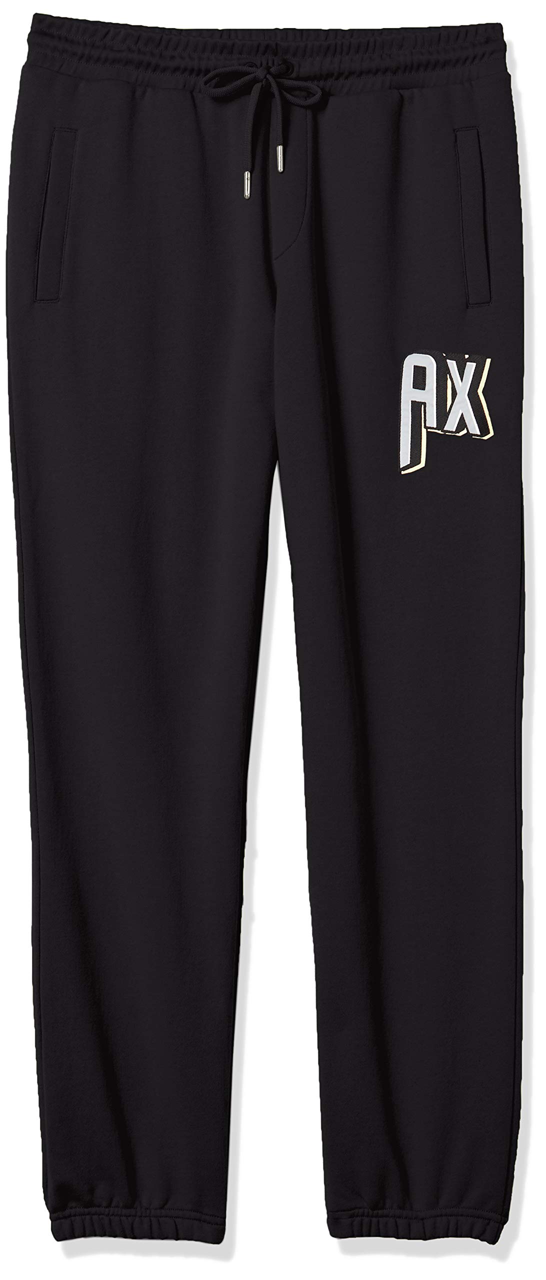 A|X ARMANI EXCHANGE mens 90's Throwback Logo Drawstring Sweatpants, Black, Large US