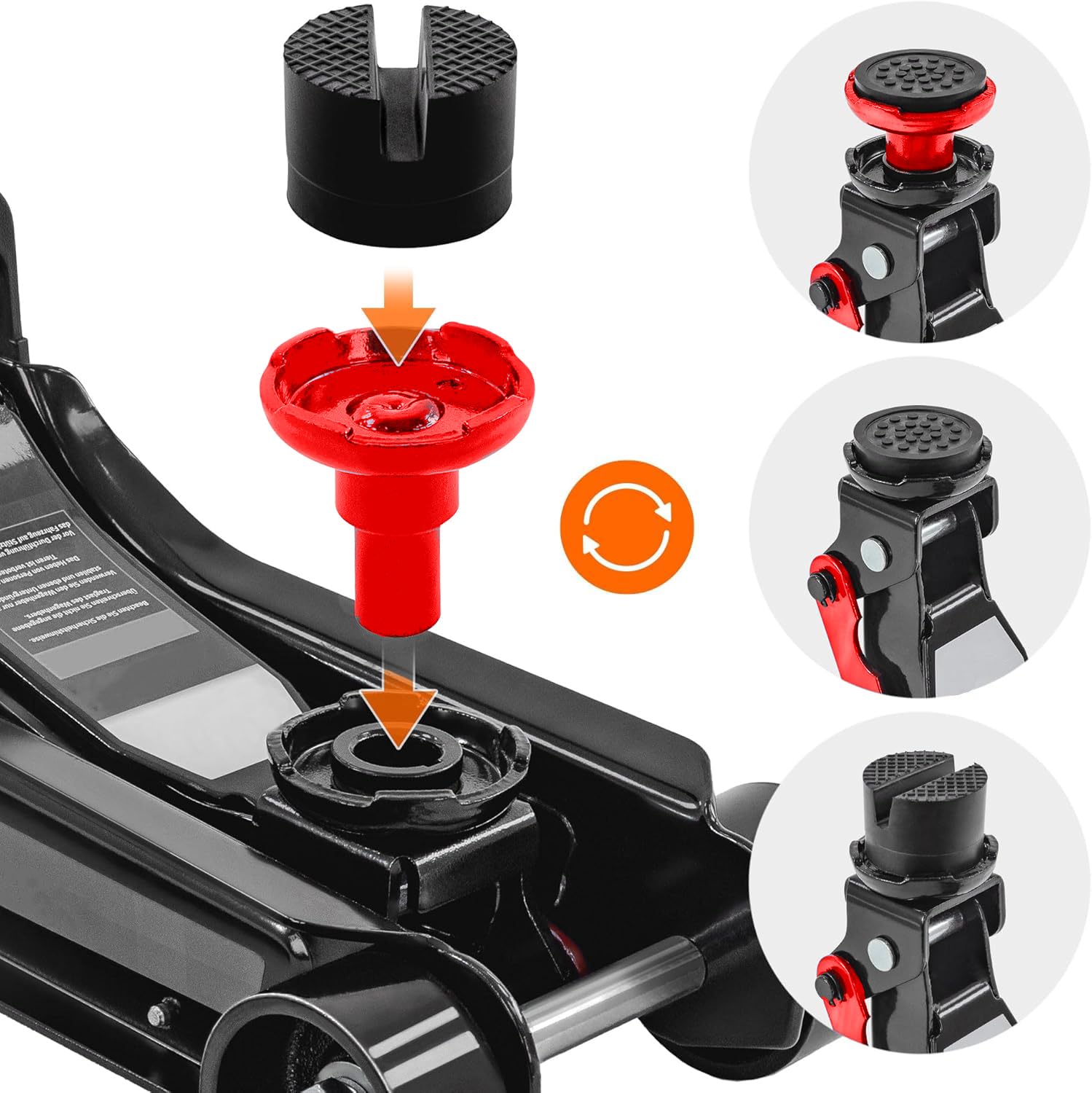 JOMAFA - Gato hidraulico de Carretilla Especial Coches Bajos 2.5 toneladas para Levantar vehiculos, Rojo