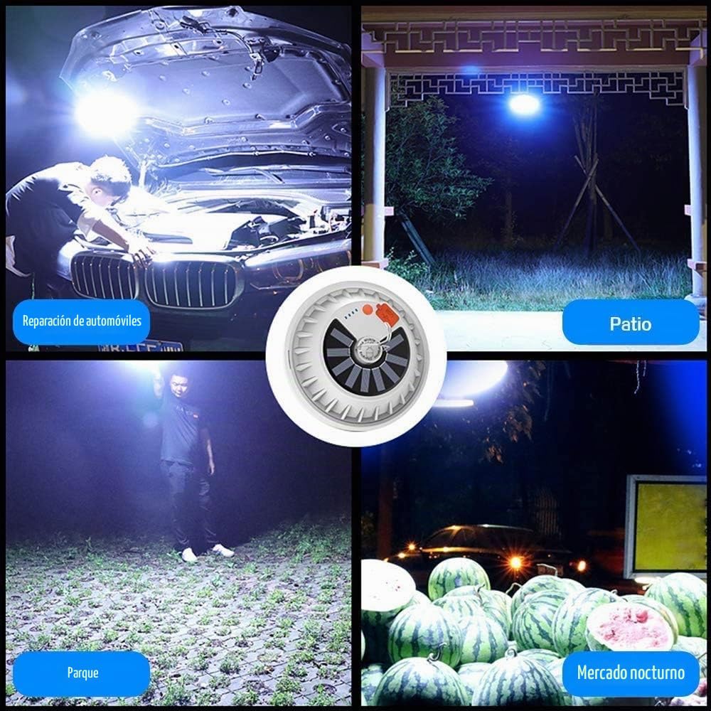 Lámpara LED solar para camping, carga USB, con mando a distancia, 5 modos, colgante, IPX7, impermeable, banco de energía, para camping, senderismo, huracán