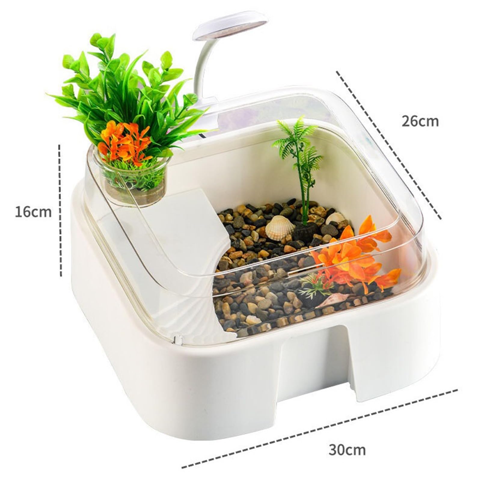 Siedlisko terrarium Domowy zbiornik na żółwie, platforma do suszenia słońcu, mały domek dla zwierząt wspinaczkowych Terrarium akwariowe
