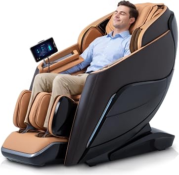 Alfine A710pro 4D Full Body Massage Chair, Health Detection, OTA Updates | Auto Calfrest Extension, Yoga Stretch, Zero gravity, SL Track, support custom programs, app &AI voice control, for Big & Tall