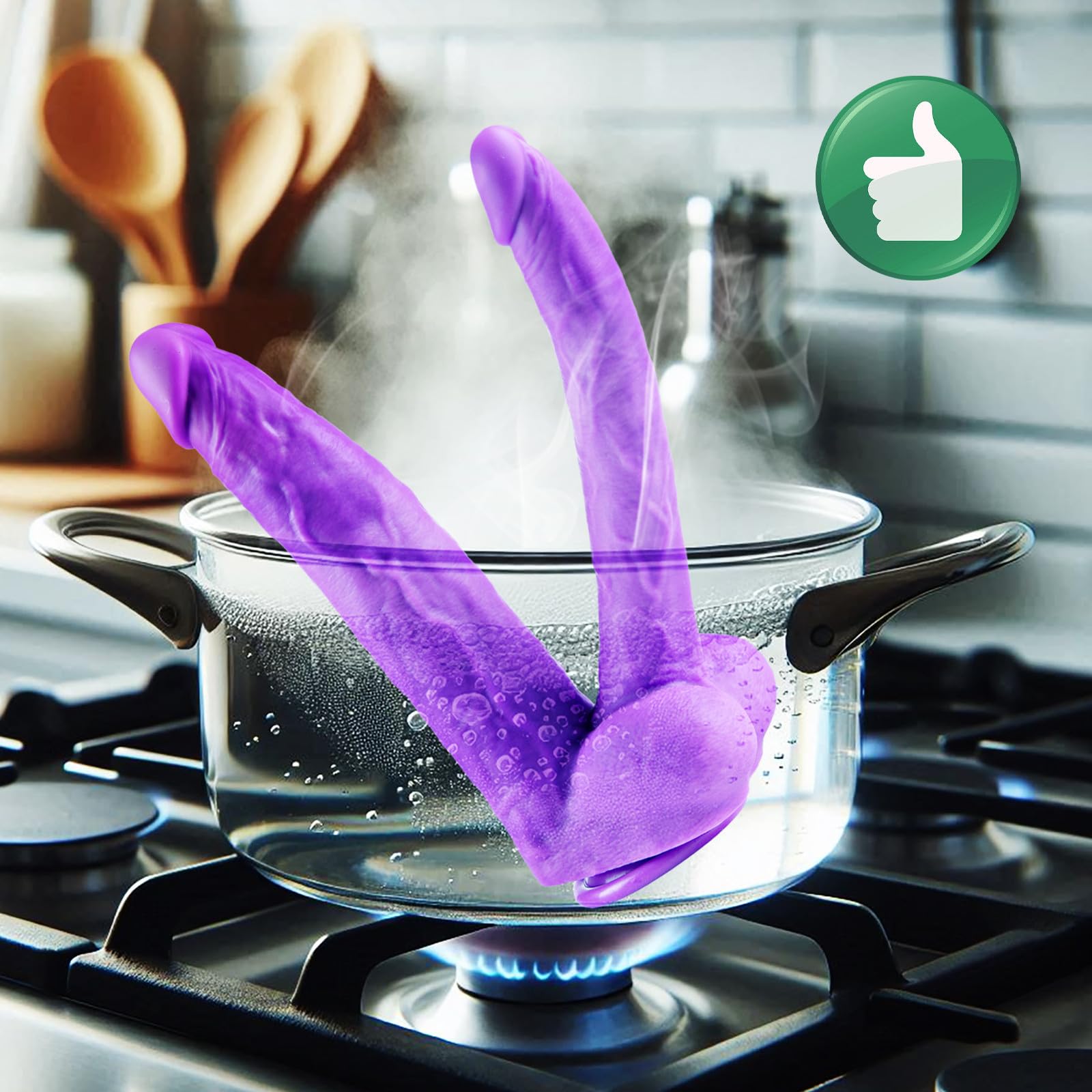 Fallo gigante realistico a doppia testa - Fallo in silicone da 26 cm, grande ventosa, stimolazione anale grossolana del punto G, grande plug vaginale e anale XXL, adatto per donne e giocattoli lesbici