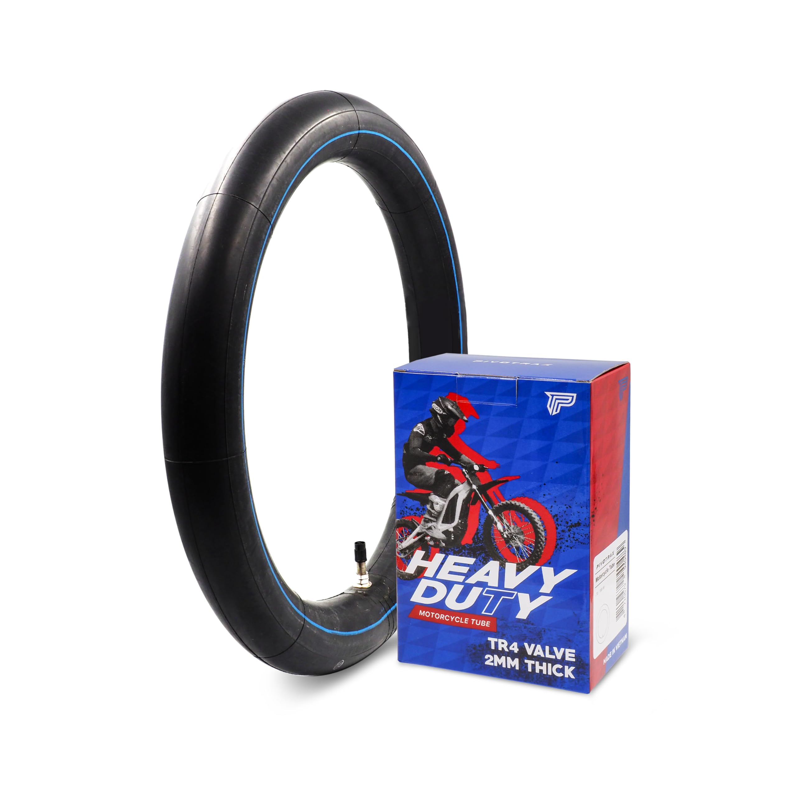 2.25/2.50-16 (70/90-16) Heavy Duty Inner Tube – 2mm Butyl Rubber, TR4 Straight Valve – Fits Mini Dirt Bikes, Pit Bikes, Motocross & Trail Bikes