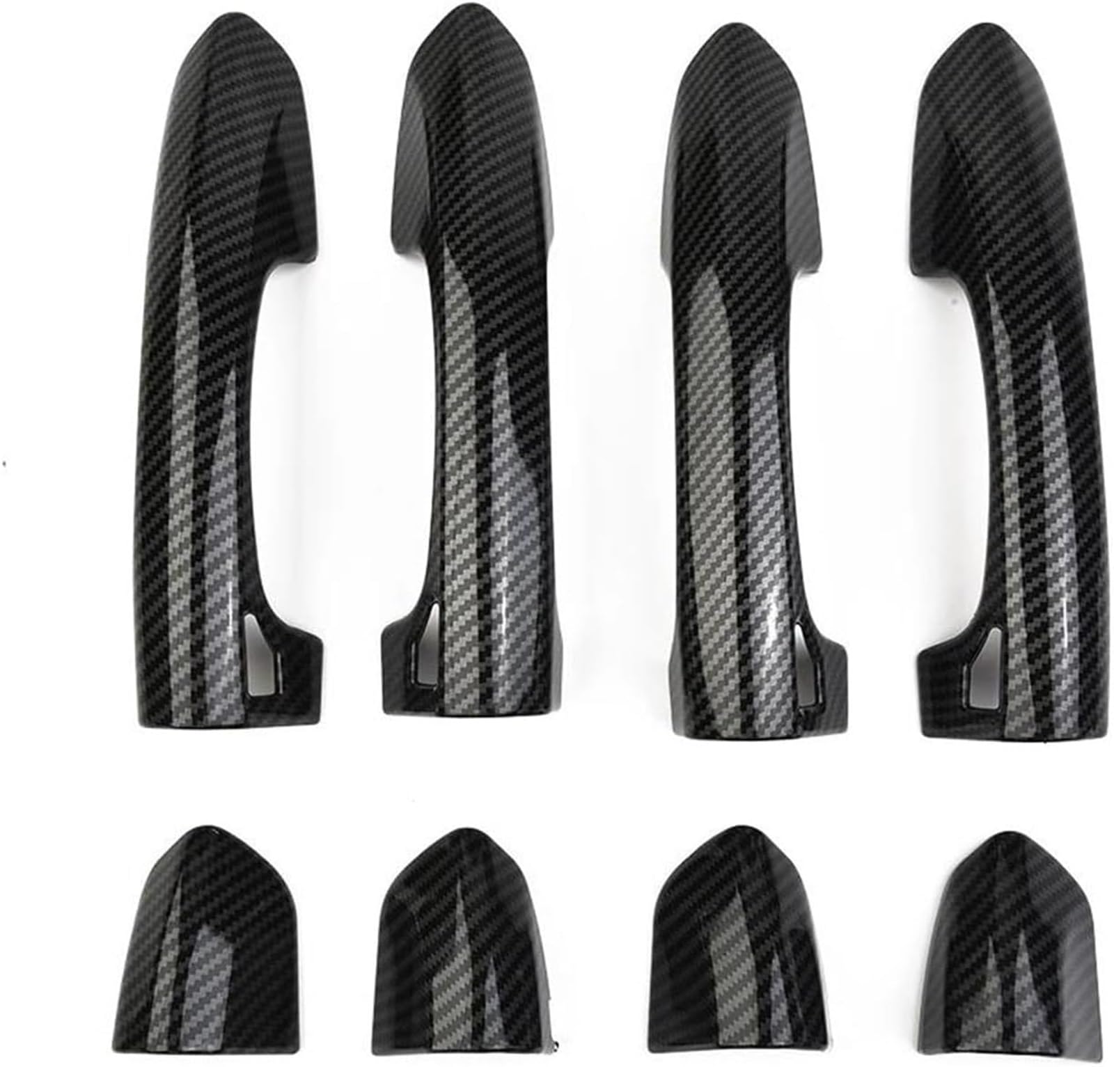 Zingori One Color Car Interior Door Handle Outer Door Handle Car Exterior Abs Carbon Fiber Cover Trim For Ford For Mustang
