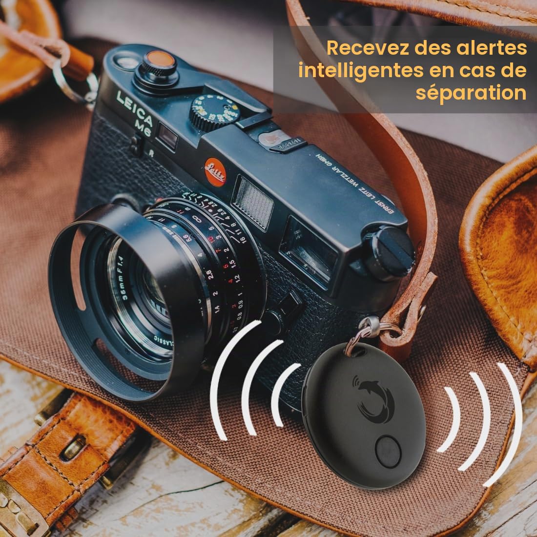 tag8 Dolphin Smart Tracker Pro, alternative au traceur GPS pour localiser vos objets de valeur, fonctionne avec les appareils Android et Apple, appareil Bluetooth pour portefeuille, sac à bagages,