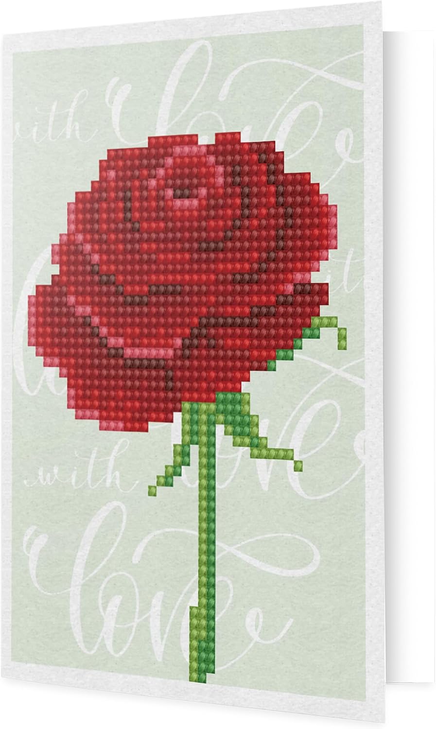 DIAMOND DOTZ Love Rose Card Diamond Painting Kits for Adults - Diamond Art Kits a Relaxing Creative Craft Kit with Dotz Gems