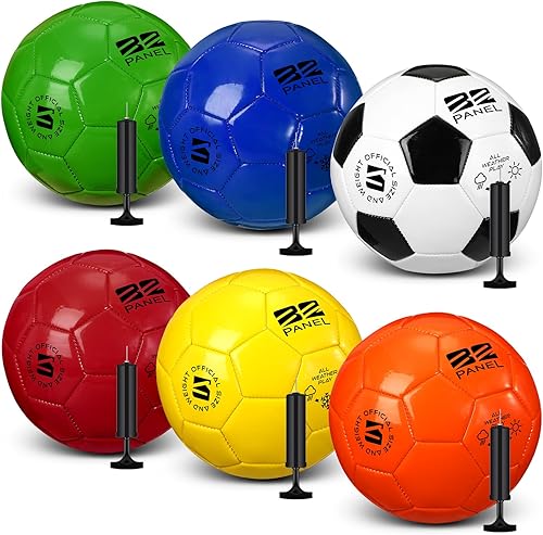 Miniatura 10 de Balón de fútbol de Navidad de operación a granel con agujas de bomba, regalo oficial de pelota de fútbol desinflada para jóvenes y adultos, práctica