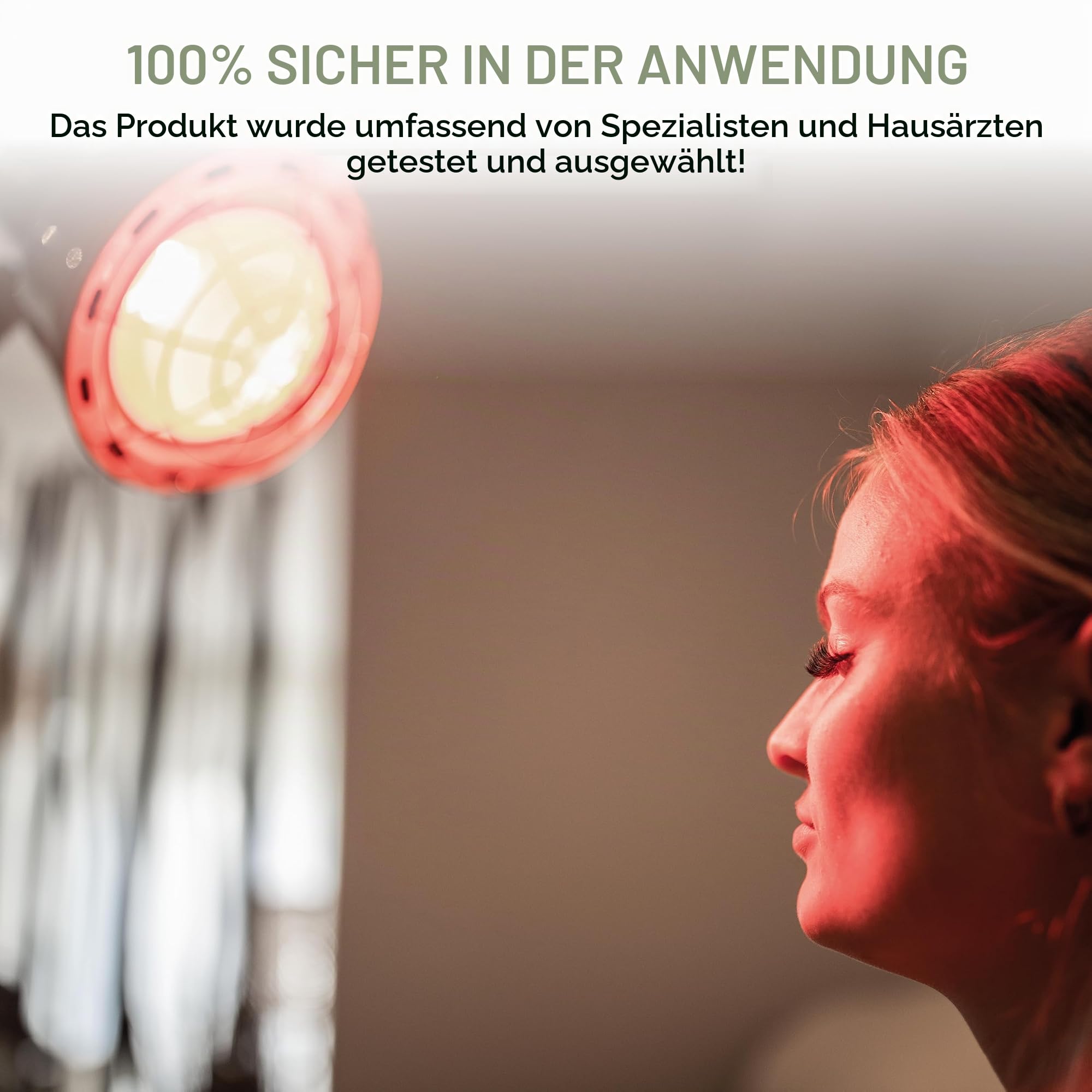 Infrarotlampe 300W – höhenverstellbar – mit Timer – Rotlichtlampe für Zuhause – Wellness & Hautpflege – Collagen Licht – Wärmelampe