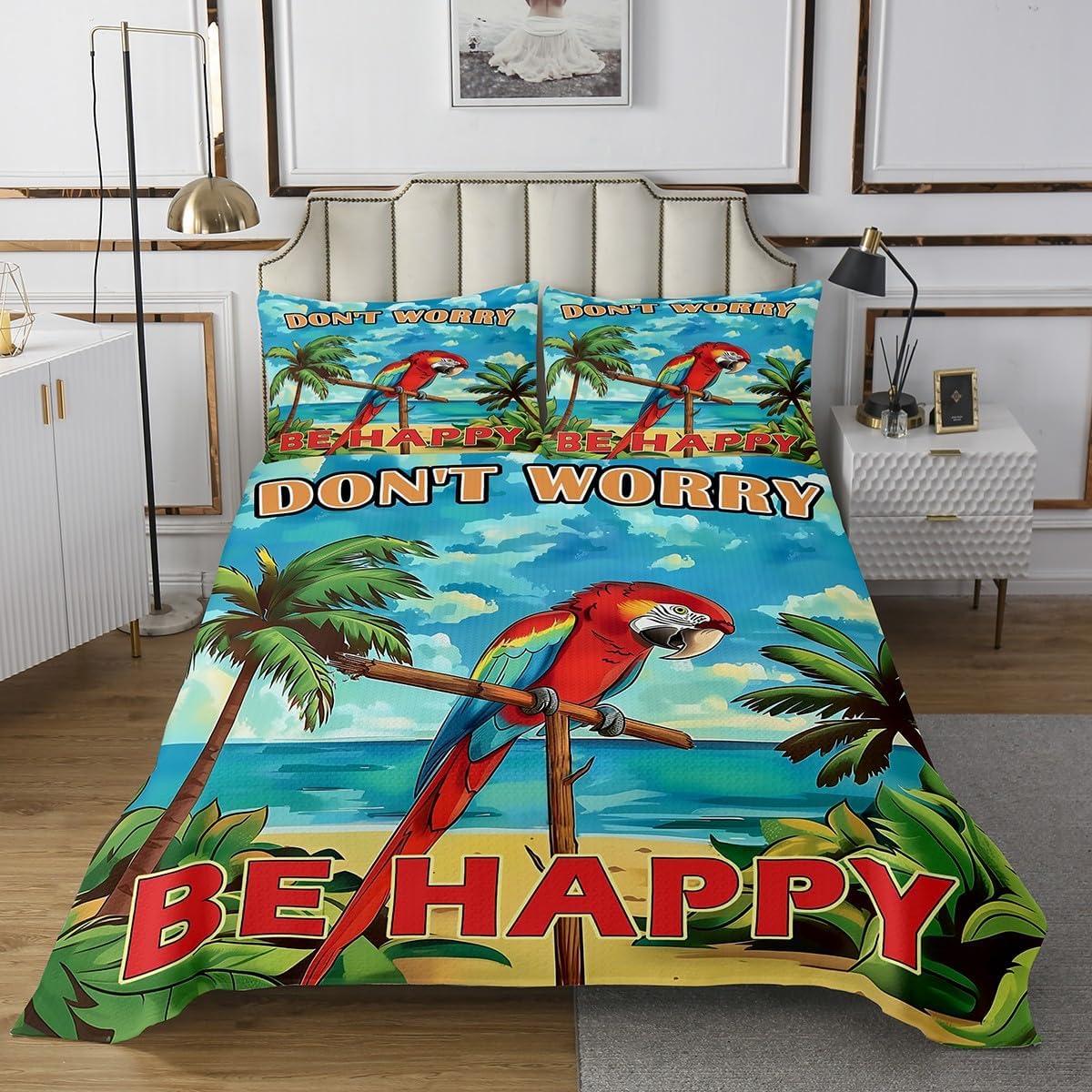 Erosebridal Lemon Bedspread Set King Daisy Flowers Floral Coverlet Set for Kids Adult Summer Fruit Tropical Bedding Set Green Yellow Lemons Leaves Bed Set with 2 Pillow Cases