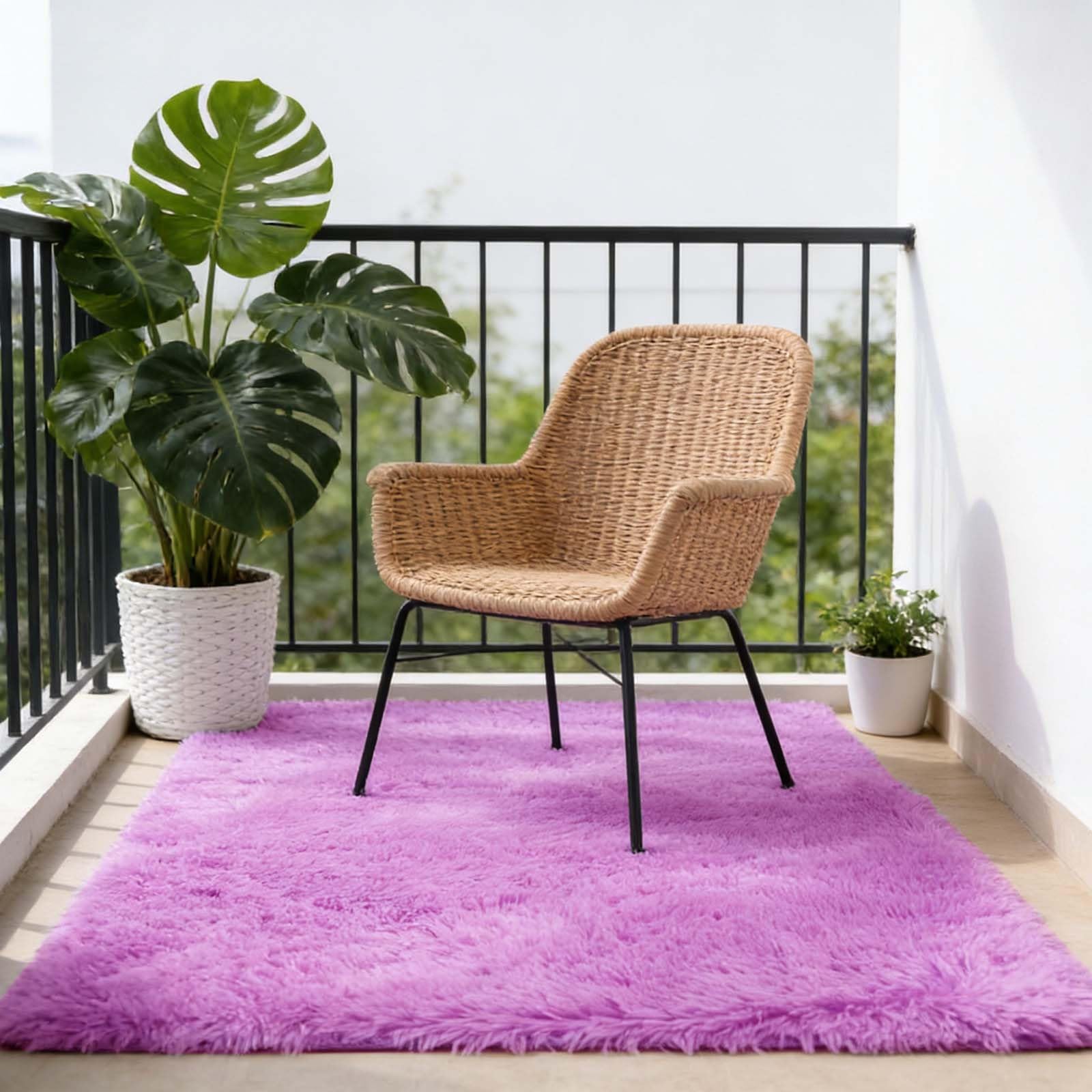 Tapis de salon shaggy antidérapant pour ne plus glisser au bureau