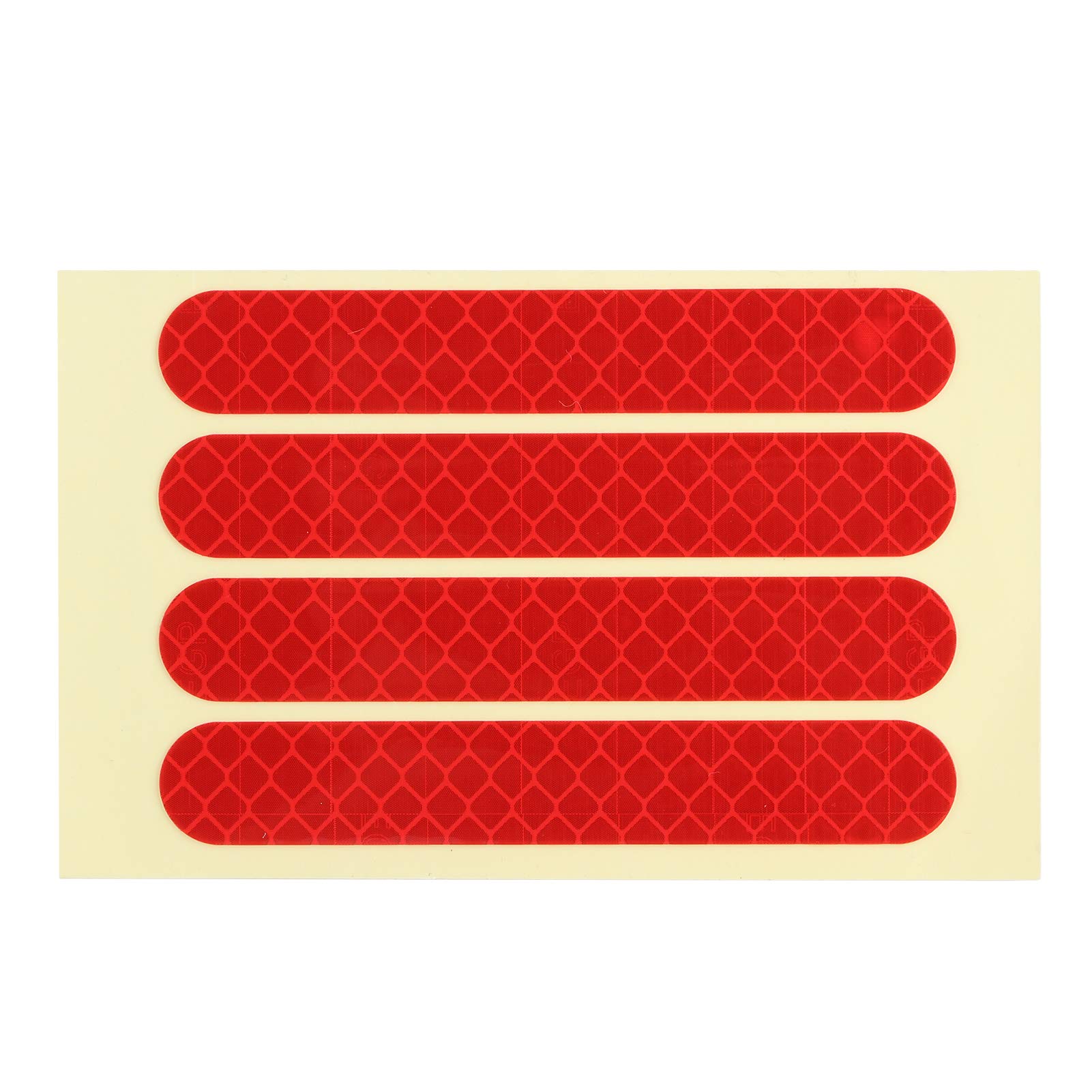 Alomejor Reflective Sticker Kit, 4PCS High Visibility Reflective Decals Safety Warning Reflective Strip Tape Sticker for Electric Scooter Front Rear Wheel(red)