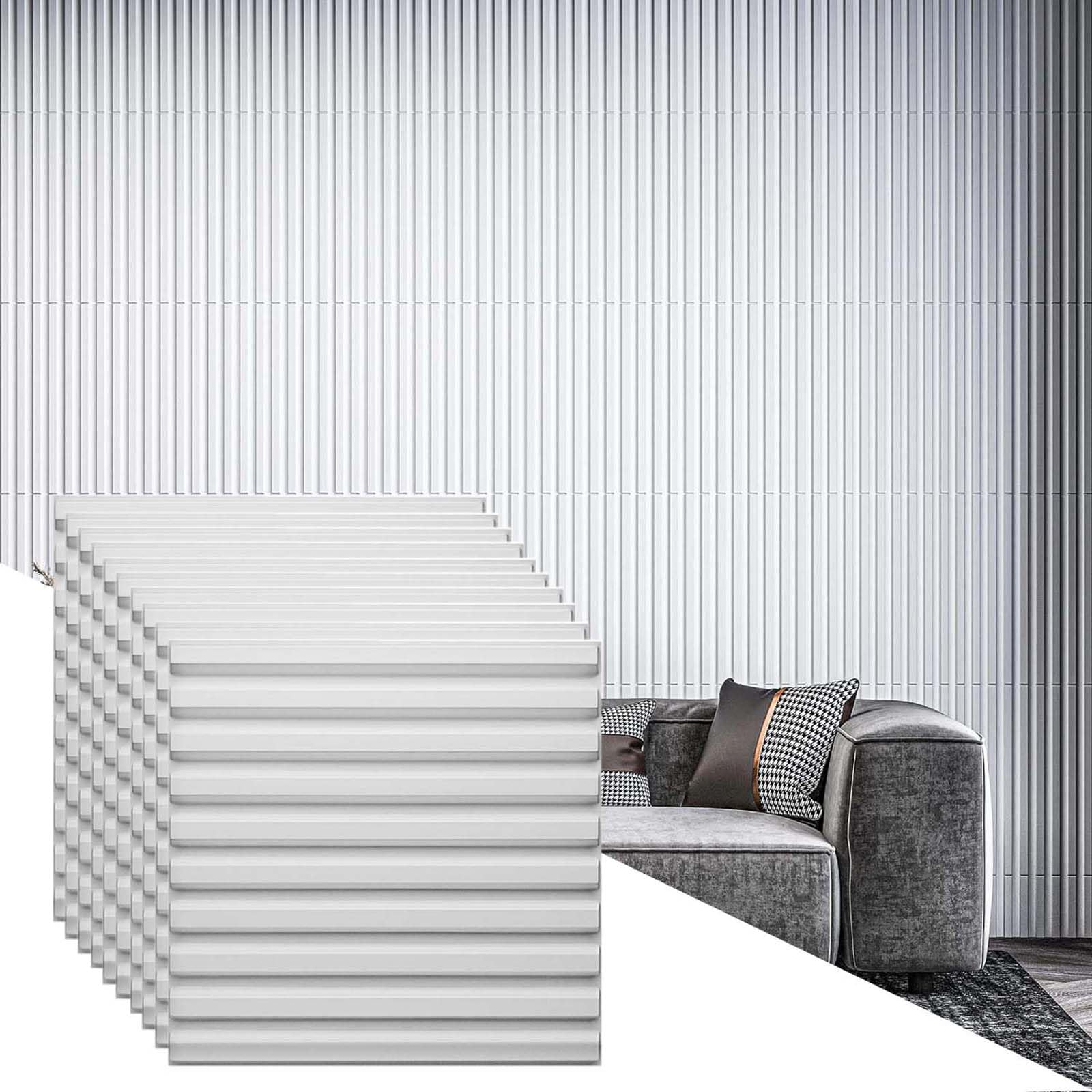 Panneaux muraux 3D papier peint brique PVC blanc pour rénovation plafond et mur
