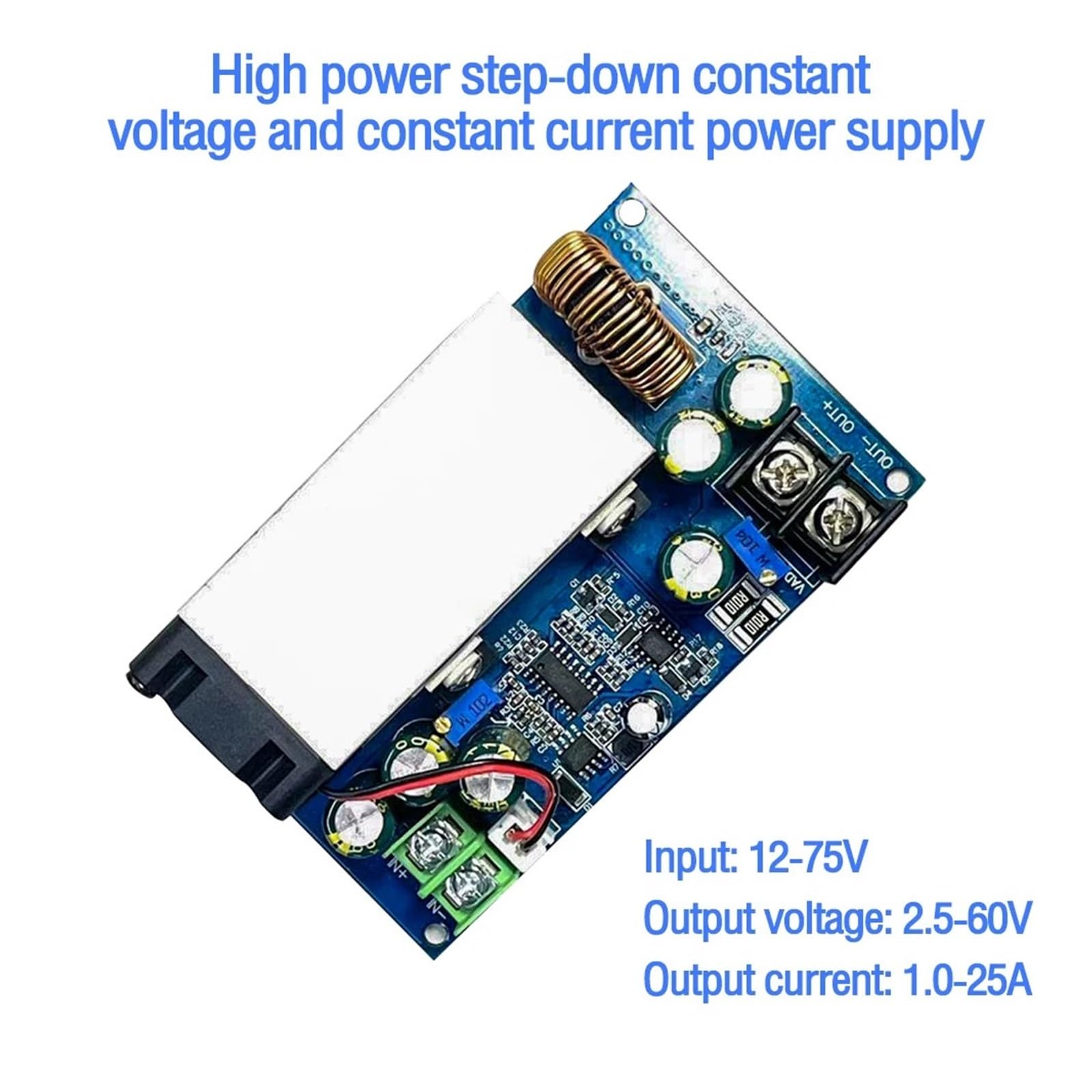 Modulo CC CV convertitore buck da 12 V-75 V a 2,5 V-60 V 600 W