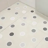 Adesivo Piso Banheiro Antiderrapante Bolinhas em Cinza 14un