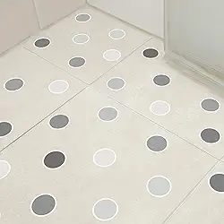 Adesivo Piso Banheiro Antiderrapante Bolinhas em Cinza 14un