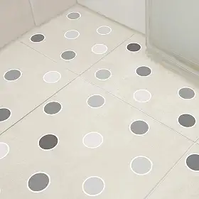 Adesivo Piso Banheiro Antiderrapante Bolinhas em Cinza 14un
