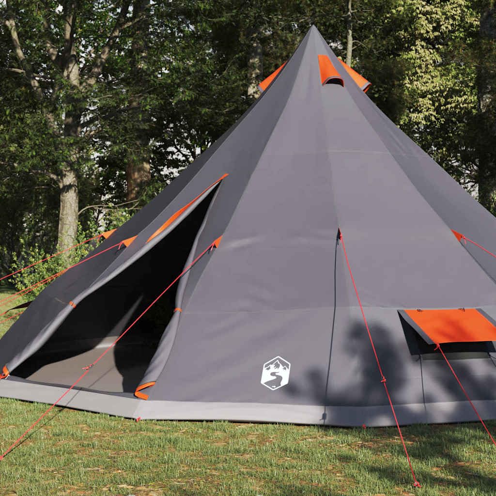 Tipi Namiot z dachem Szary i Pomarańczowy 560 x 560 x 300 cm Tafta