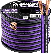 Install Link 14 AWG Gauge Speaker Wire Cable (OFC) Stereo, Car or Home Theater (30 Feet)