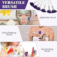 Vista 34 de Maitys 6 pinceles de máscara de abanico, herramientas aplicadoras de máscara facial con ventilador suave, brochas de maquillaje, herramientas