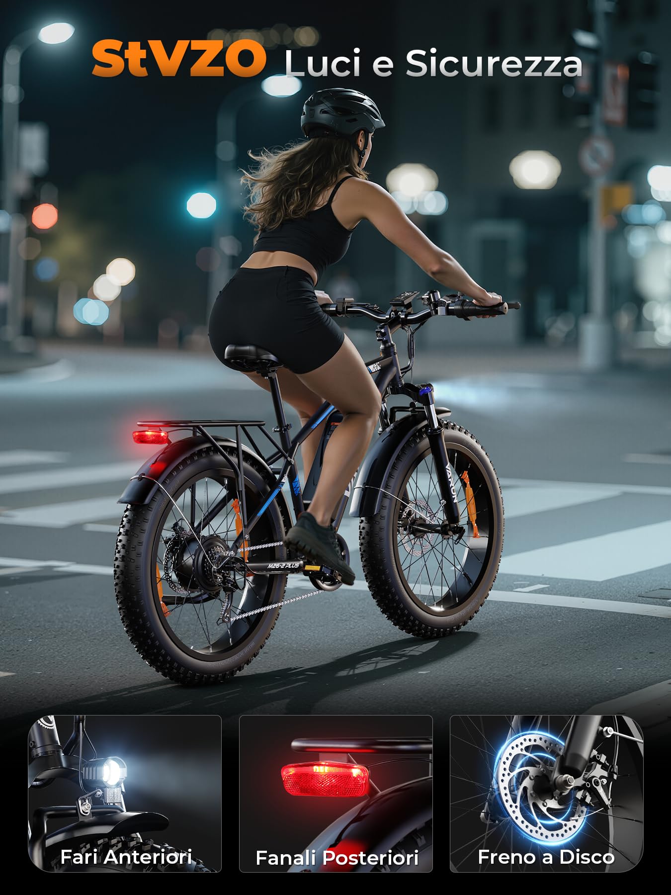 VARUN Bici Elettrica, 26''*4.0 Fat Tire Bicicletta Elettrica Uomo/Donna, 250W 48V 18Ah/13Ah Mountain Bike Elettrica, Autonomia Fino a 60-150Km, Ebike Dotata di Cambio a 7 Velocità e Display LCD