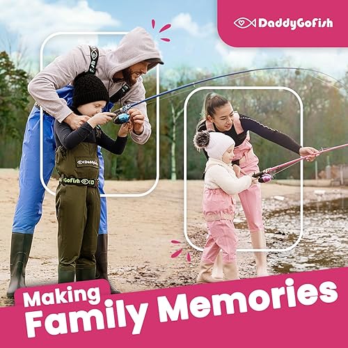 Miniatura 7 de DaddyGoFish Kids Fishing Pole - Rod Reel Combo Tackle Box Starter Set - First Year Small Dock Gear Kit for Boys Girls Toddler Youth Age Beginner