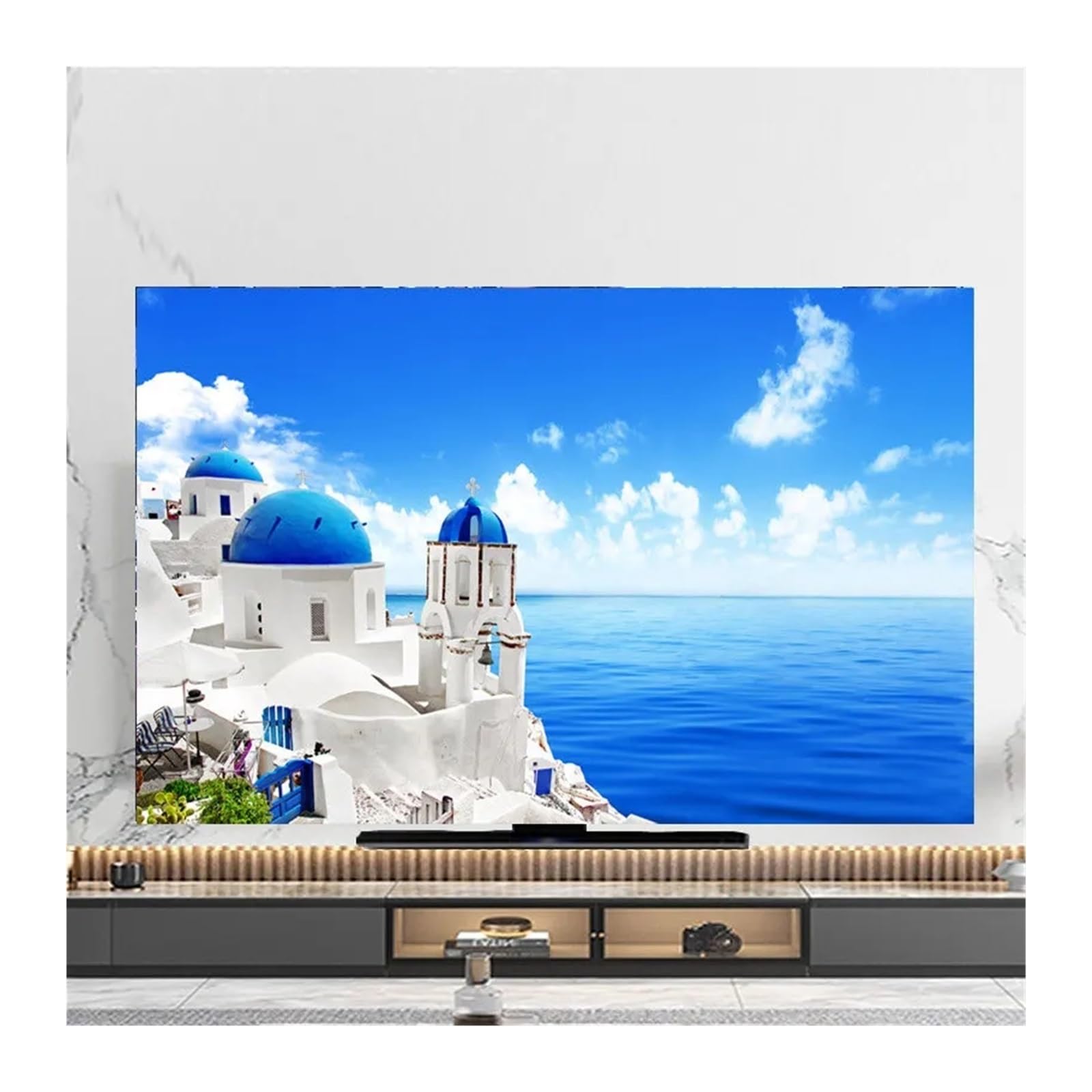 Housse de Protection Anti-poussière pour TV 43-65 Pouces Couverture Suspendue Universelle