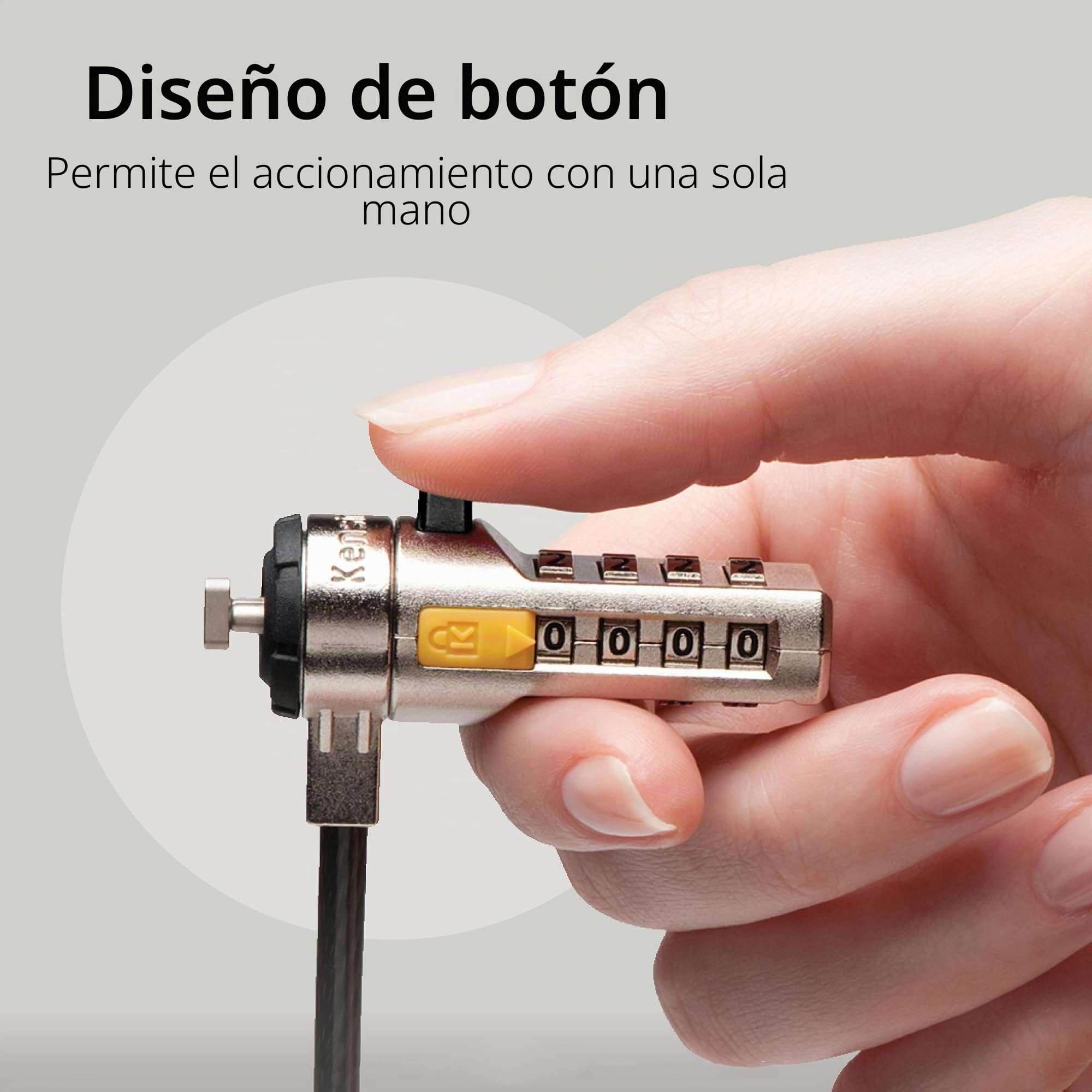 Kensington Candado de Cable de combinación para portátiles y Otros Dispositivos (K64673AM)