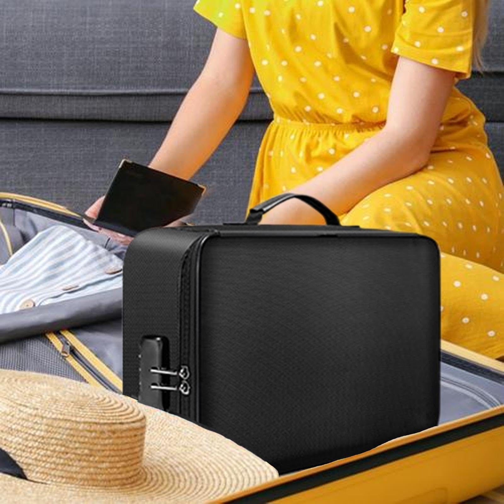 Scatola di sicurezza per documenti, Impermeabile a prova di fuoco Storage Box, espandibile File Folder Organizer, Importante scatola di archiviazione documenti, Multi-funzionale File Organizer,