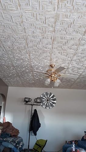 Miniatura 9 de A La Maison Ceilings R60 Country - Azulejo de techo de espuma de trigo (128 pies cuadradoscaja), paquete de 48, color blanco liso