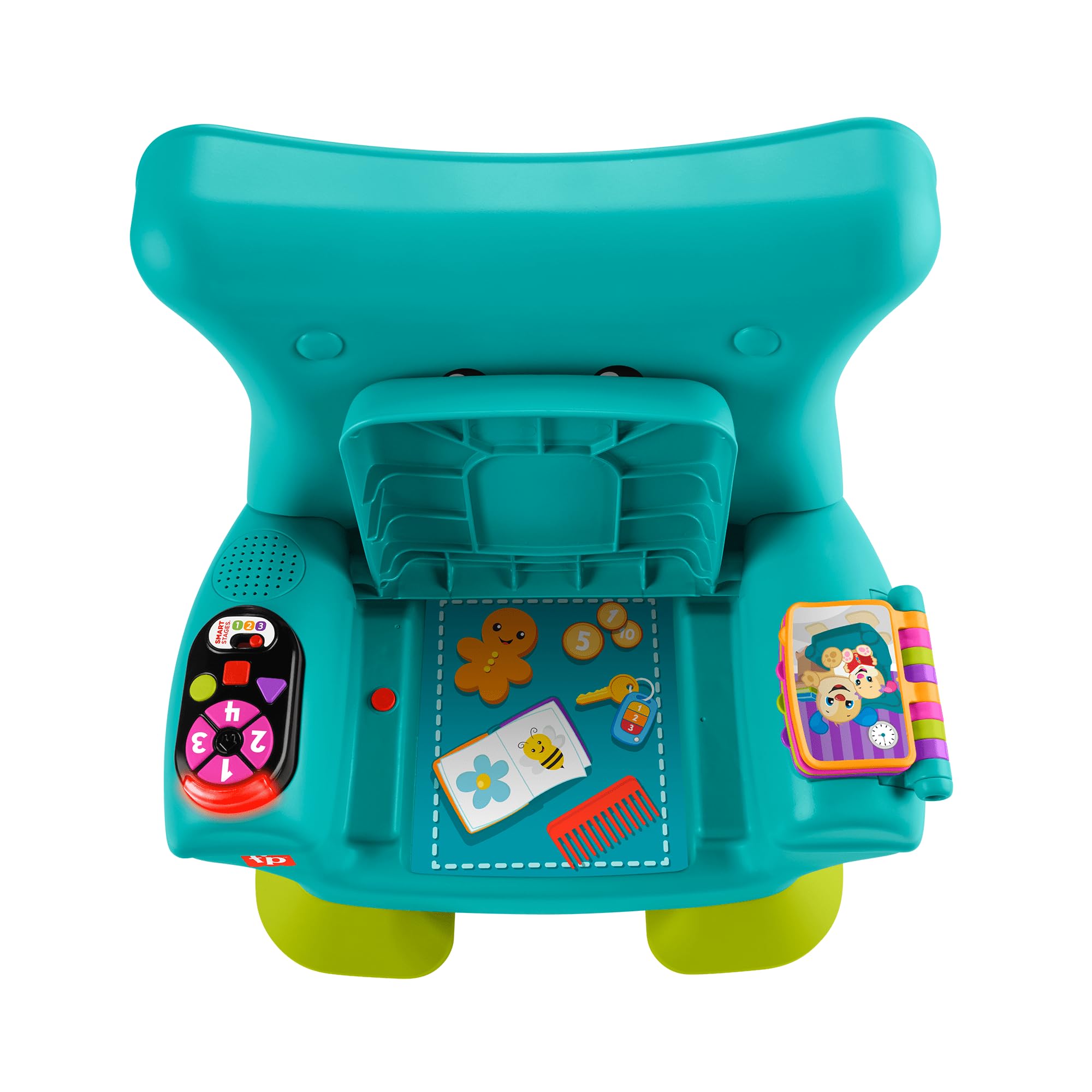 Fisher-Price Toddler Learning Toy Laugh & Learn Smart Stages Chair with Music Lights & Activities for Infants Ages 1+ Years, Teal