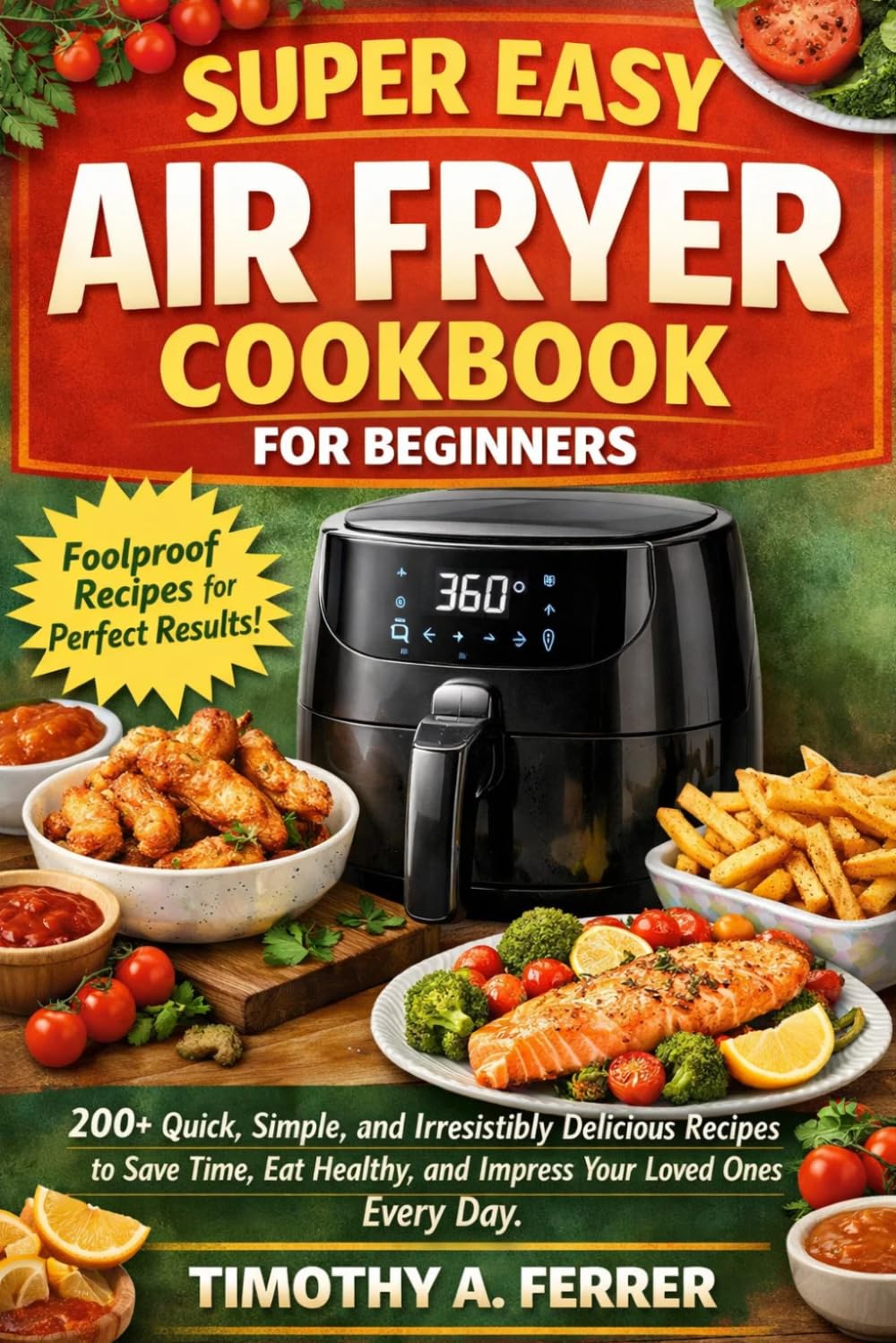 SUPER EASY AIR FRYER COOKBOOK FOR BEGINNERS: 200+ Quick, Simple, and Irresistibly Delicious Recipes to Save Time, Eat Healthy, and Impress Your Loved Ones Every Day