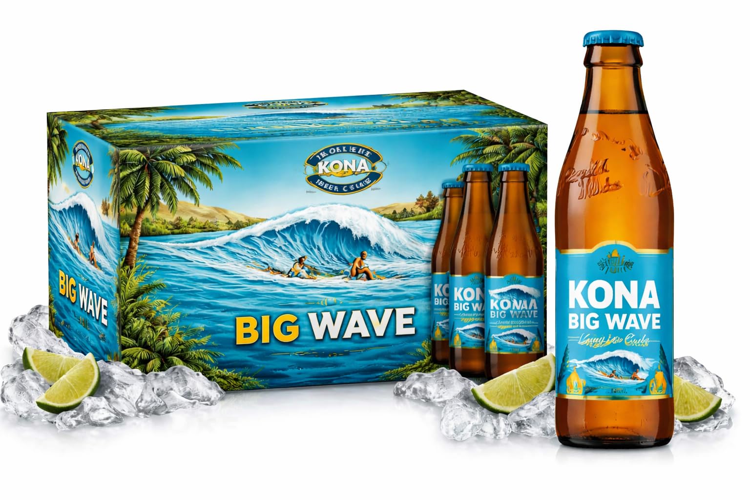 Kona Bier Big Wave Golden Ale, 12 Flaschen à 355ml, 4,4% Vol Liquid Aloha