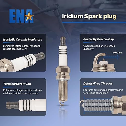 Miniatura 7 de ENA Juego de 6 bobinas de encendido y bujías de iridio para UF648 compatibles con Chrysler Dodge Charger Jeep Grand Cherokee Wrangler 200 300