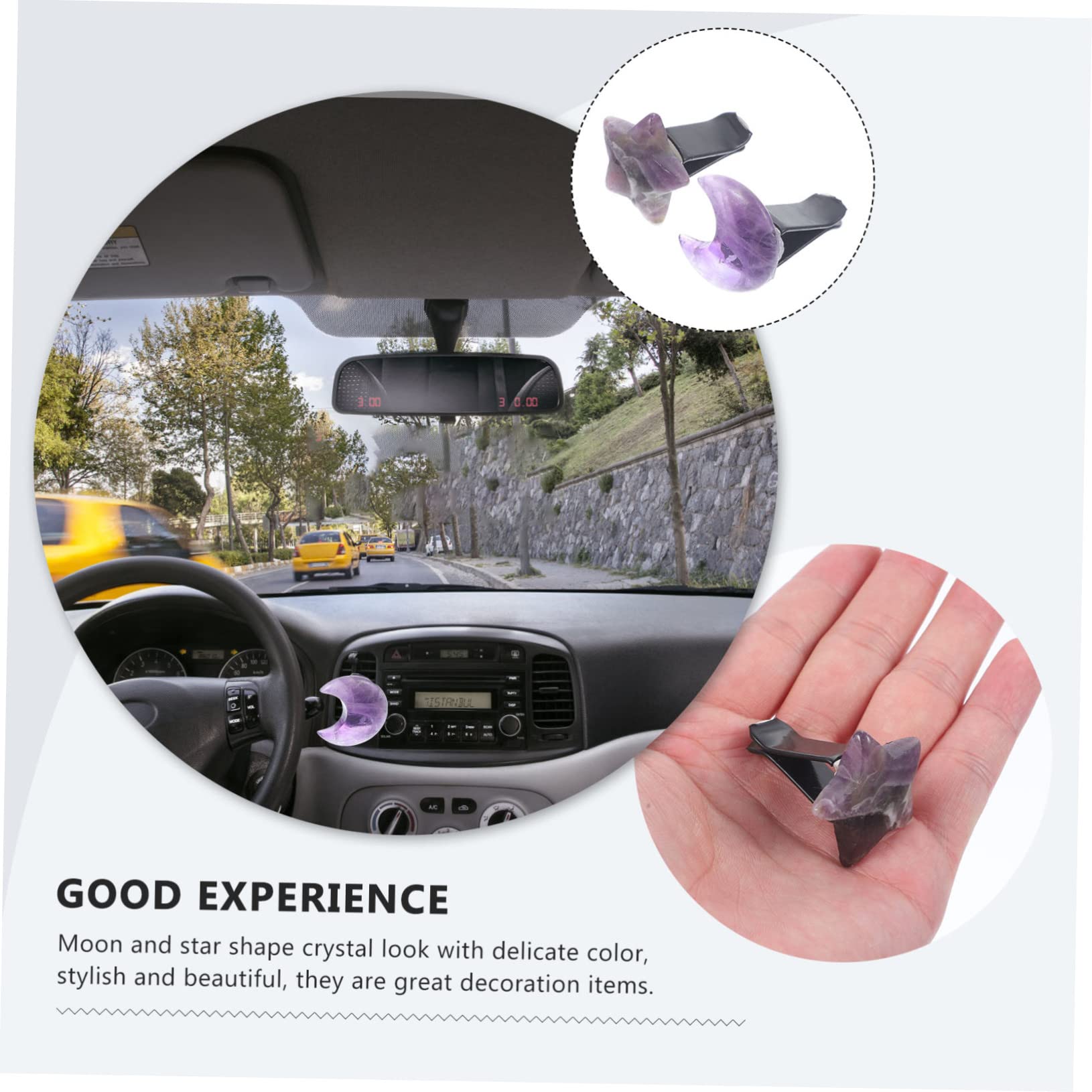 Supvox 10stücke Auto Lüftung Clips Mit Mond Und Stern Design Dekorative Luftauslass Clips Für Auto Einzigartiger Duftdiffusor Für Einfache Installation Werkzeuge