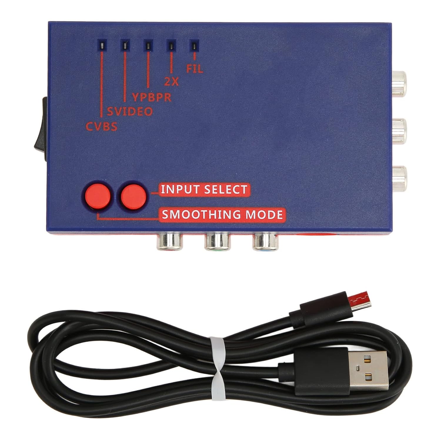 RetroScaler2x AV to HD Multimedia Interface Converter Retro Console Compatible Line Multiplier Latency True 480p60 Output (Blue)