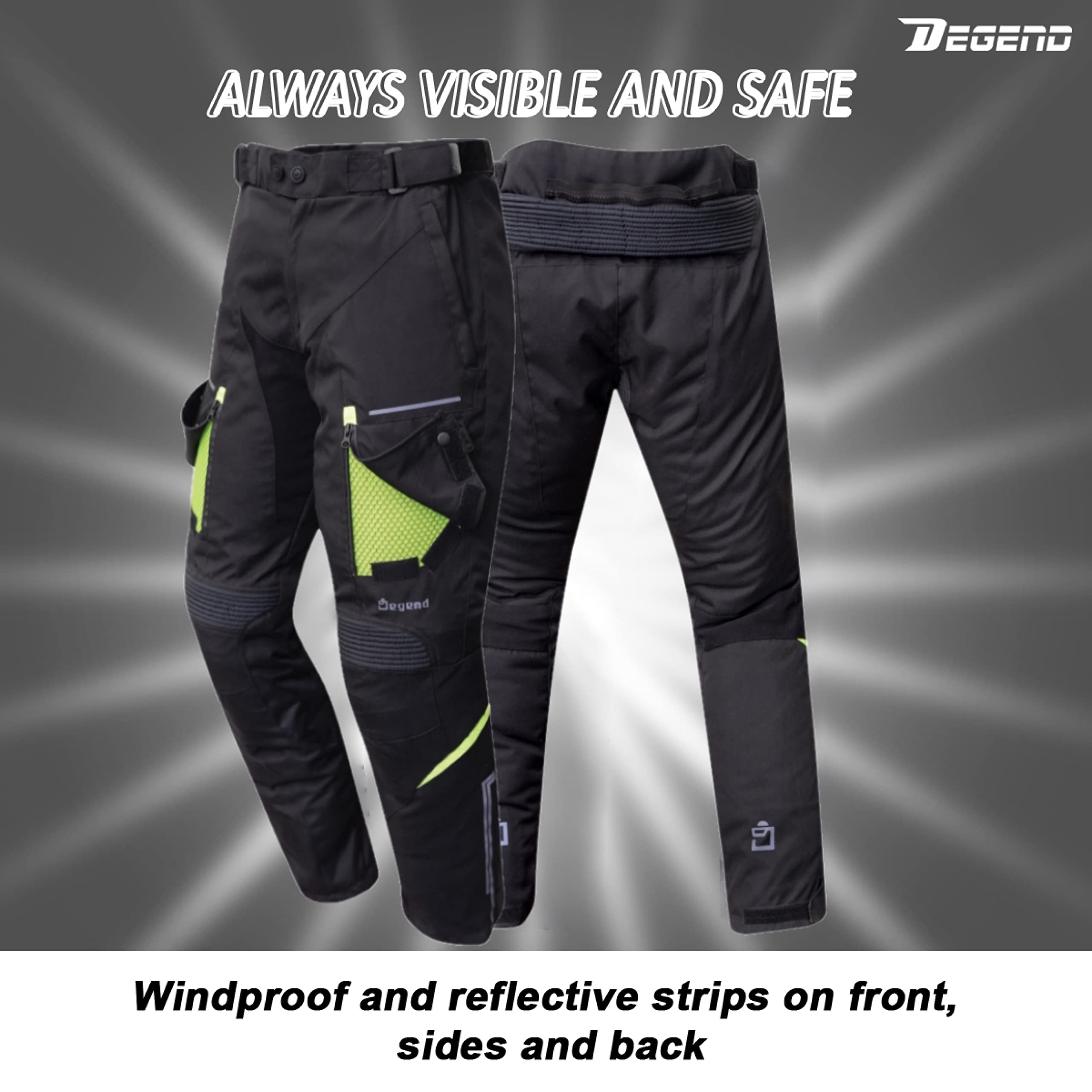Sweep | Pantalón de Moto con 2 Forros Desmontables para 4 Estaciones | Ideal para Invierno y Verano con Protecciones Desmontables - Marcado CE