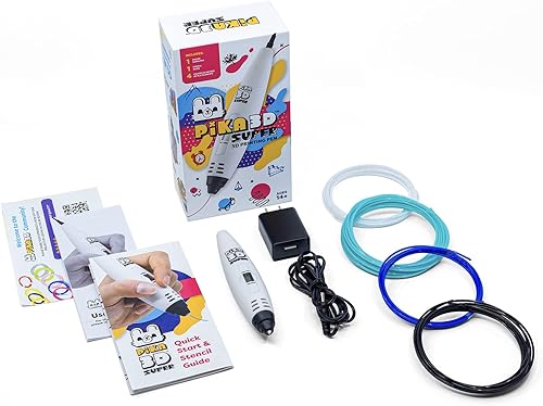 Miniatura 10 de PIKA3D PRO - Bolígrafo de impresión 3D incluye bolígrafo 3D 5 colores de repuesto de filamento PLA con guía de plantillas y manual de usuario idioma