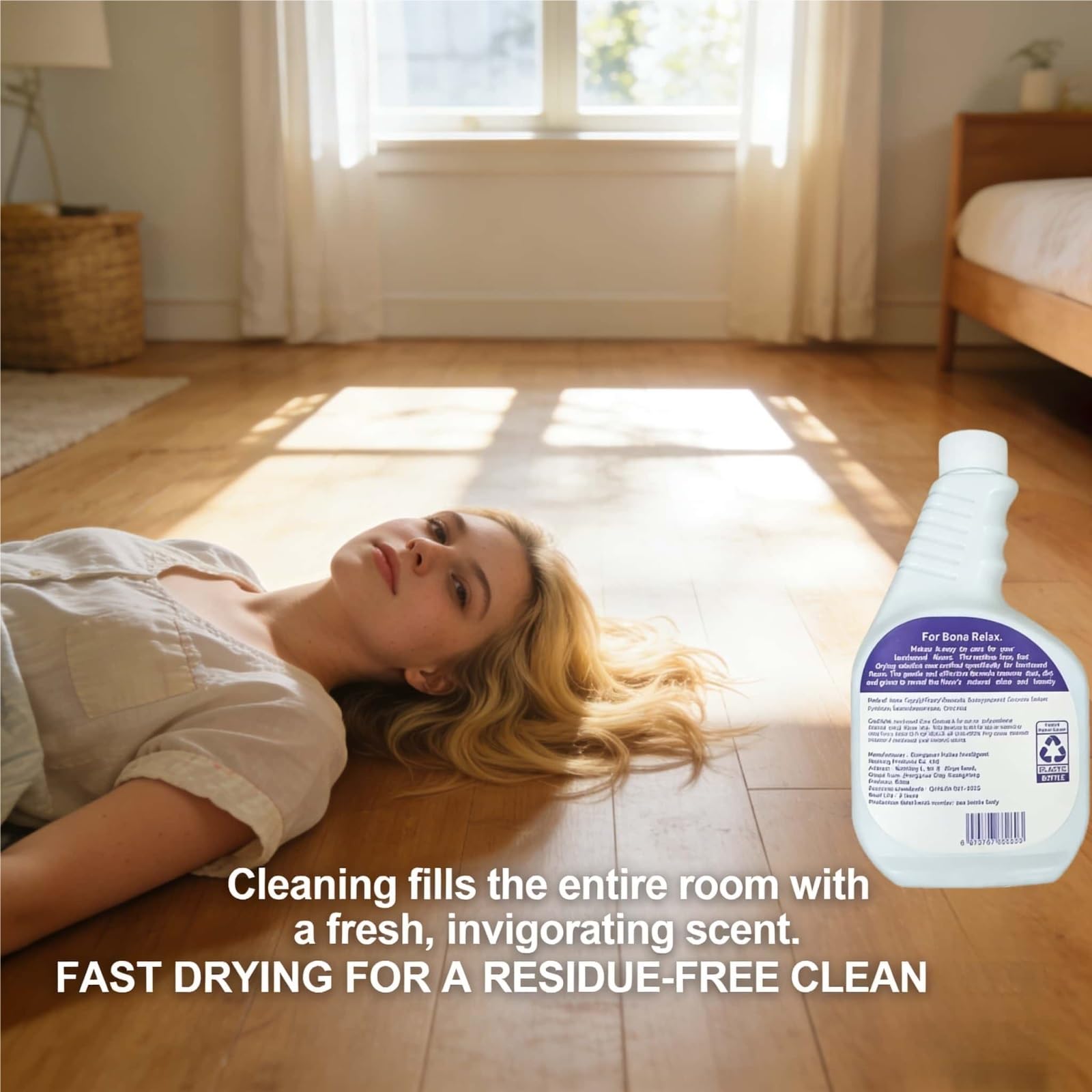 Compatible con Bona Spray Limpiador for Pisos de Madera Dura, 4 Botella, 500ml Sin Residuo, Adecuado for Solución de Limpieza de Pisos de Madera, Fragancia Fresca