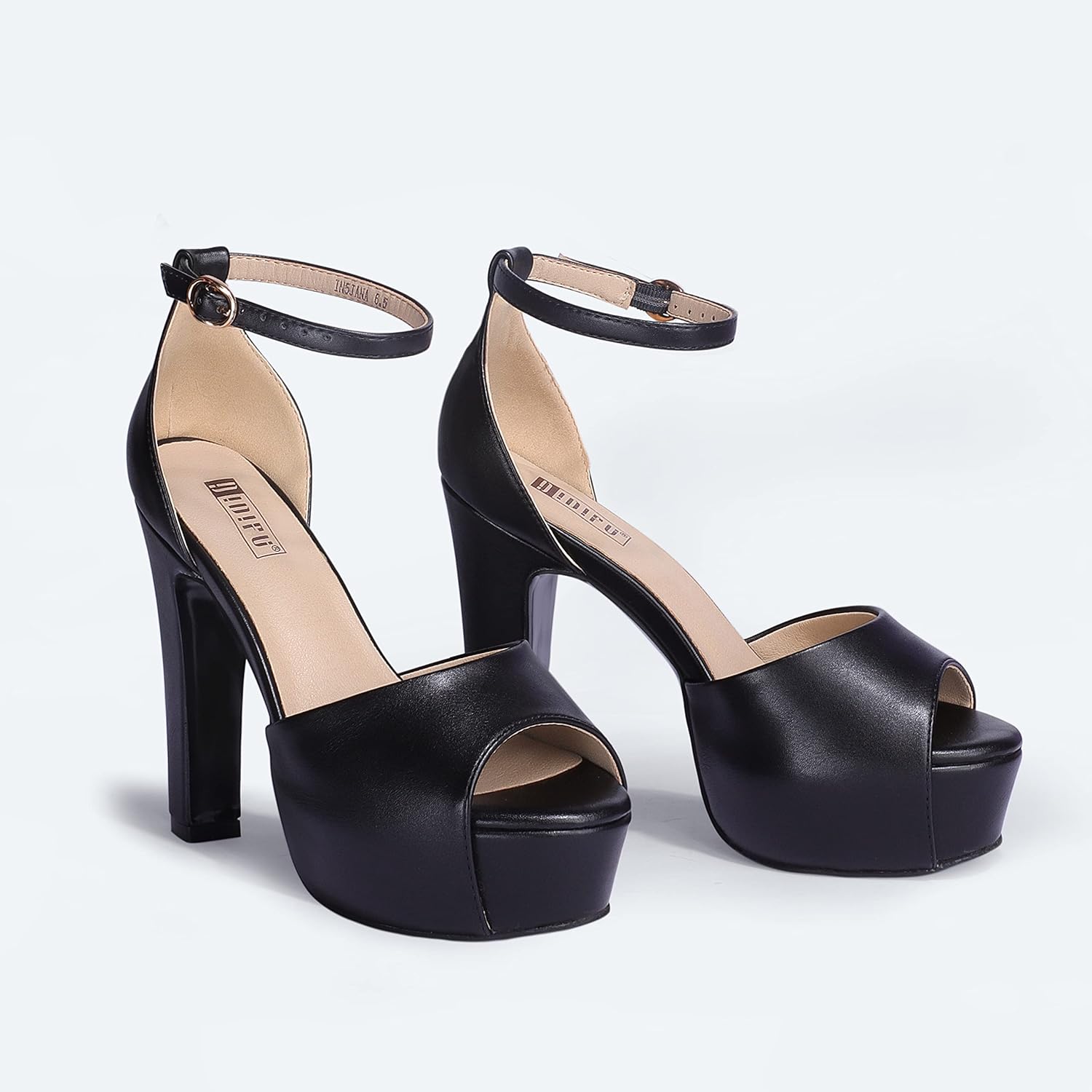 black platform evening shoes