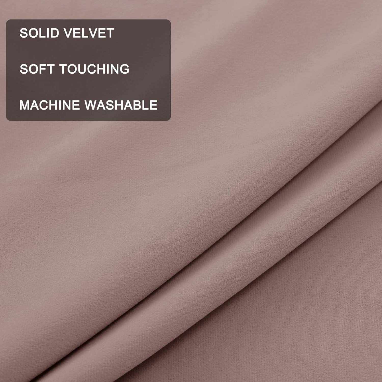 Fcosie Grommet Top Velvet 100% Blackout Drape 54 Inches Long for Living Room, Rose Pink Thermal Insulation Curtain for Bedroom, Narrow Room Darkening Drapery for Small Window, 1 PC, 27" Wx54 L