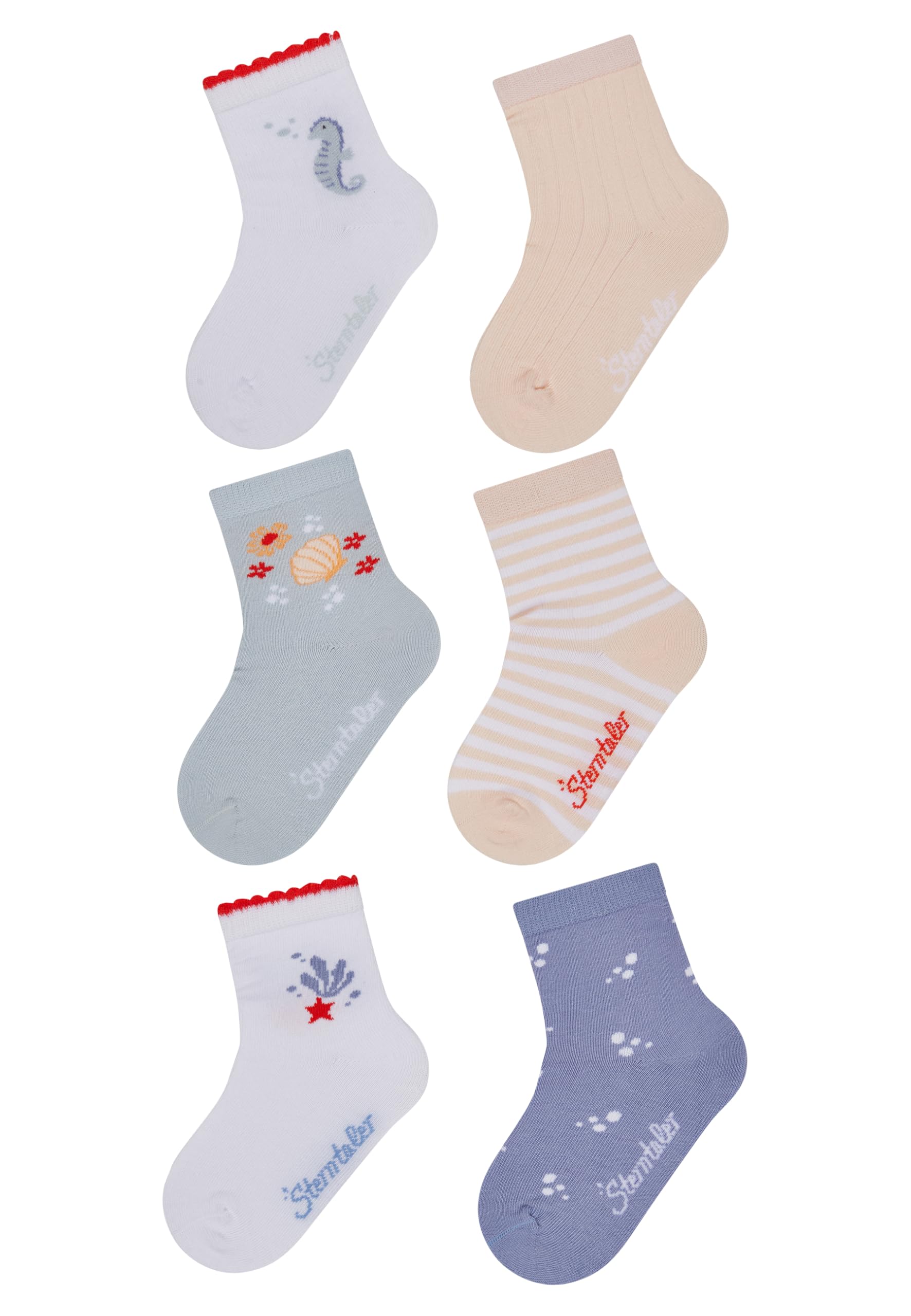 Sterntaler Mädchen Socken 6er Seepferdchen Socken 6er Seepferdchen