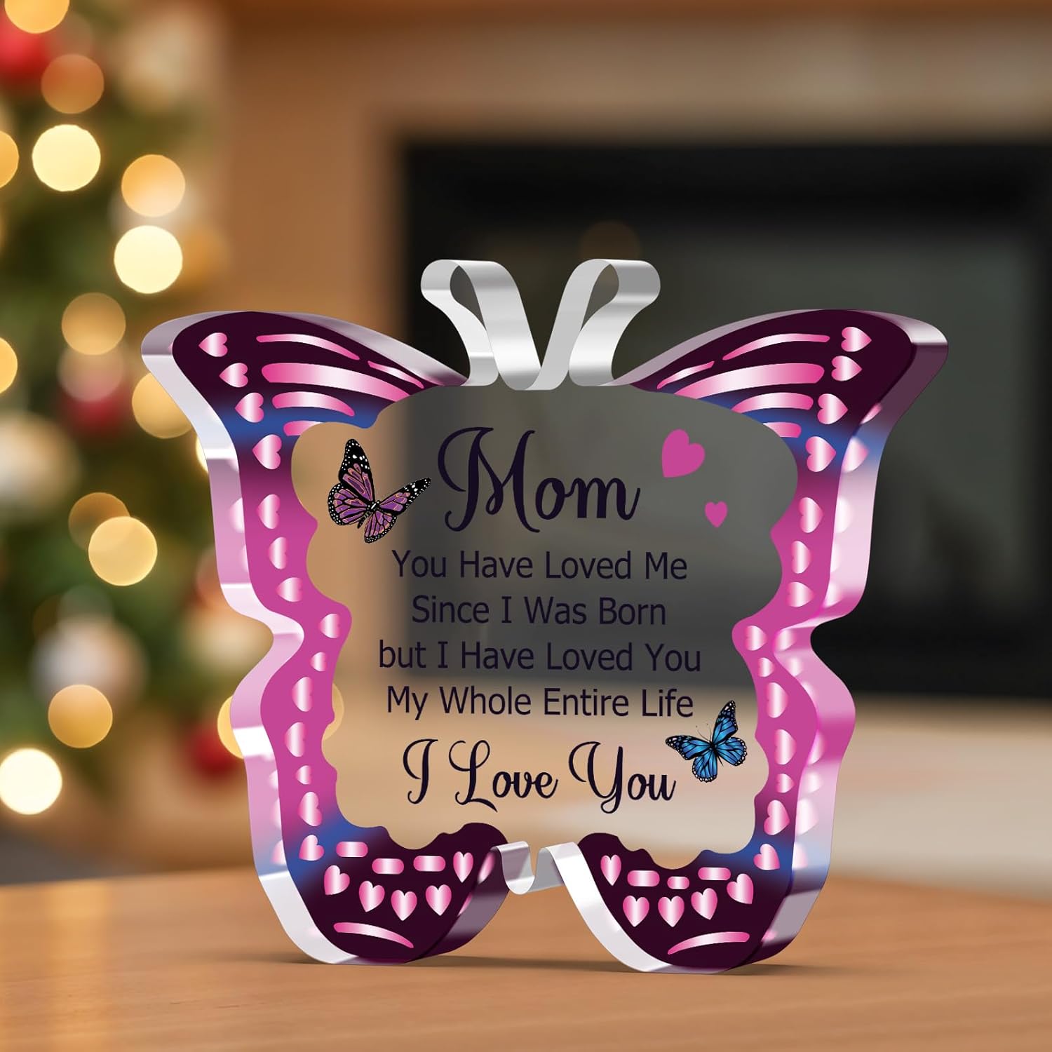 Gifts for Mom Desk Sign Mother Birthday Gifts from Daughter Son Mom Birthday Ideas Gift Mother's Day Gift from Daughter Acrylic Plaque Decor Christmas Thanksgiving Present Acrylic Decoration - Image 3