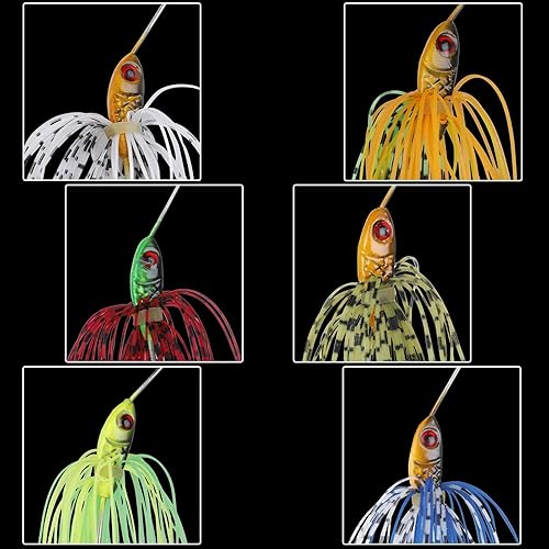 Miniatura 5 de 6 cebos giratorios para lubina, cebos giratorios para pesca de lubina, trucha, salmón, metal duro, spinnerbaits