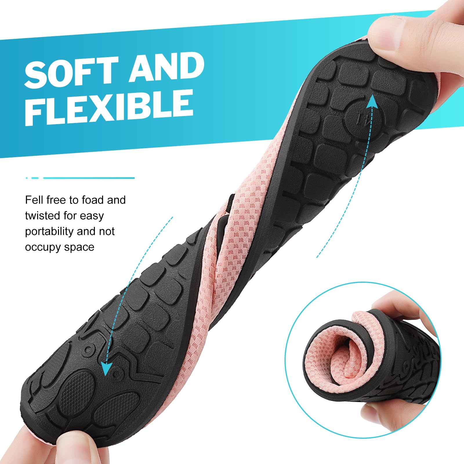 RUOMU Scarpe da Scoglio Donna Uomo da Immersione Scarpette da Surf Water Shoes Barefoot per Bagno Spiaggia Mare Snorkel Yoga, Gr.34-47