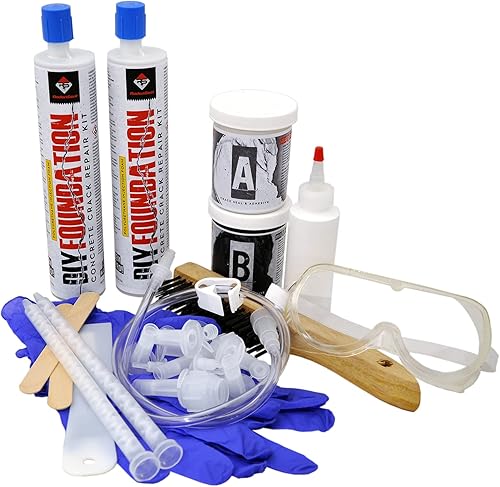 RadonSeal Kit de reparación de grietas de base de hormigón (10 pies) - La solución del propietario de casa para fijar grietas de pared del sótano