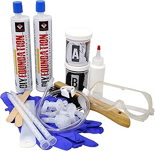 RadonSeal Complete DIY Foundation Crack Repair Kit, 10 Ft - Low-Viscosity Urethane Injection Sealant for Crawl Spaces & Concrete Basement Walls, Stops Water Leaks & Radon Gas, Drill-Free Filler