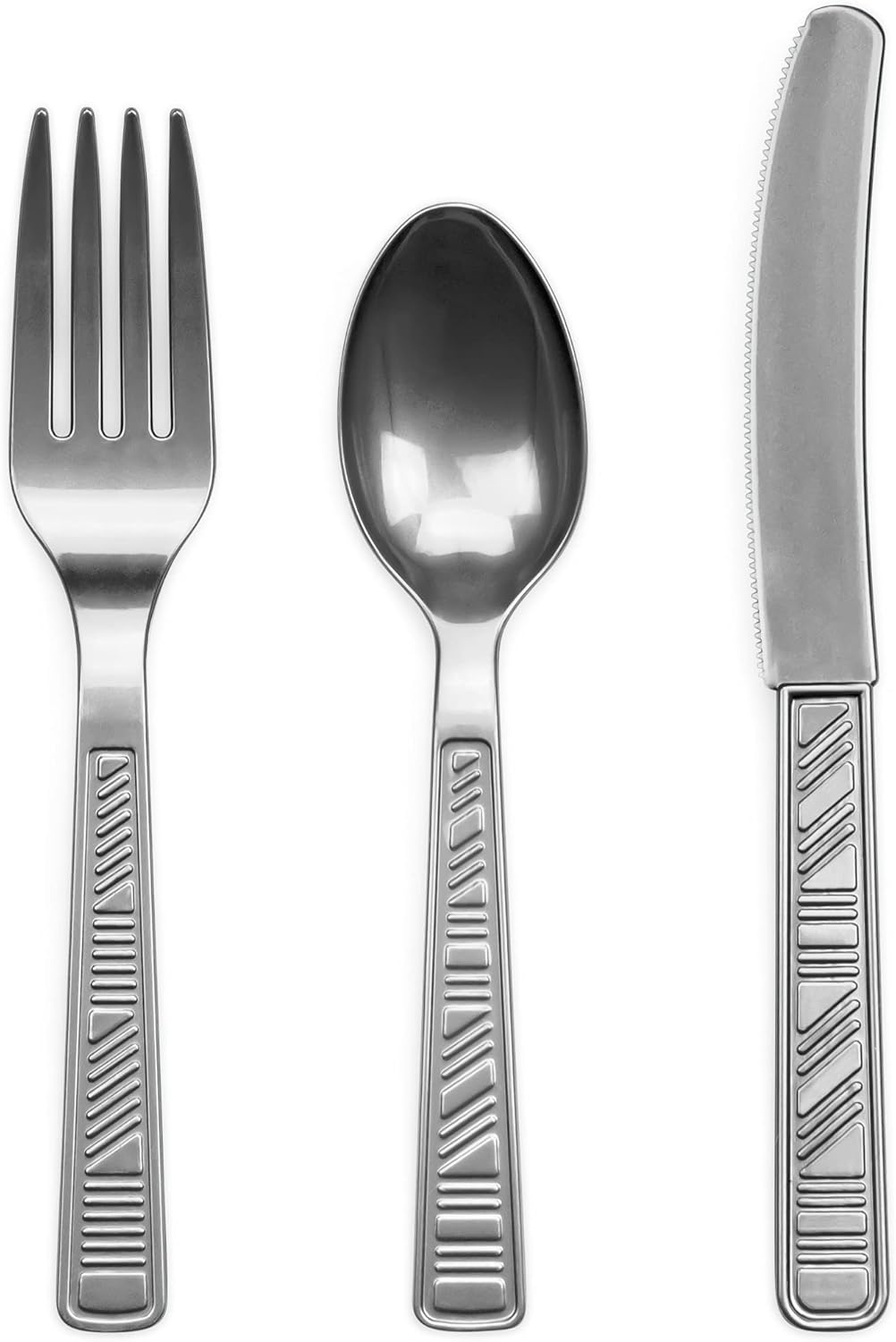 DecorRack 96 Piece Plastic Cutlery Set BPA Free