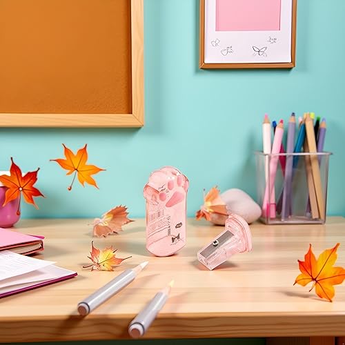 Miniatura 7 de Lindo sacapuntas de pata de gato, suministros kawaii, premio para estudiantes, regalo para niños, sacapuntas kawaii, suministros escolares para